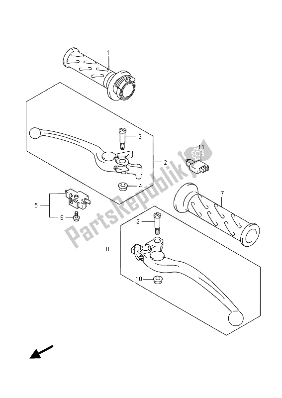 Tutte le parti per il Leva Della Maniglia del Suzuki GSX 1250 FA 2014