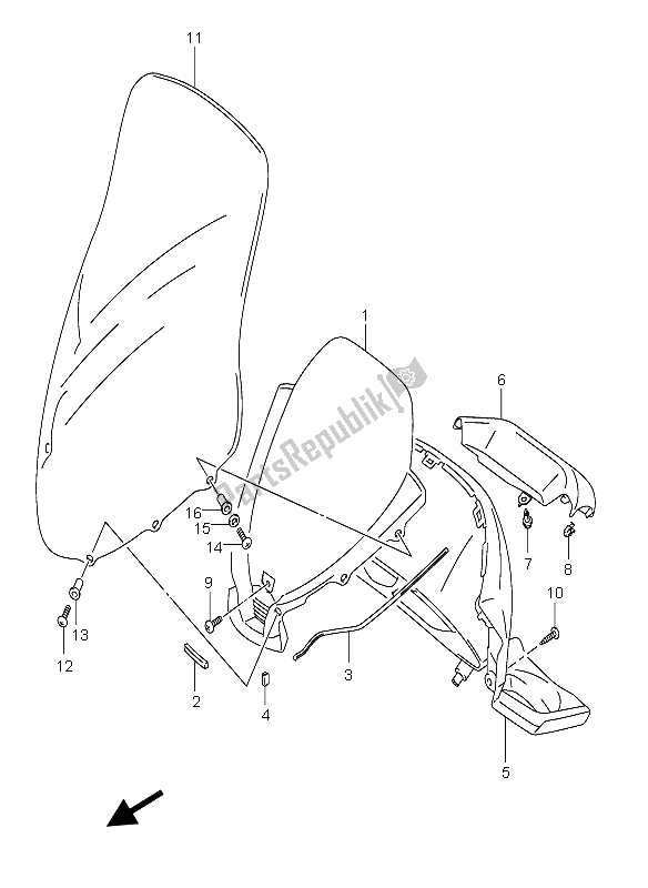 Todas las partes para Panel Medidor de Suzuki Burgman AN 400S 2005