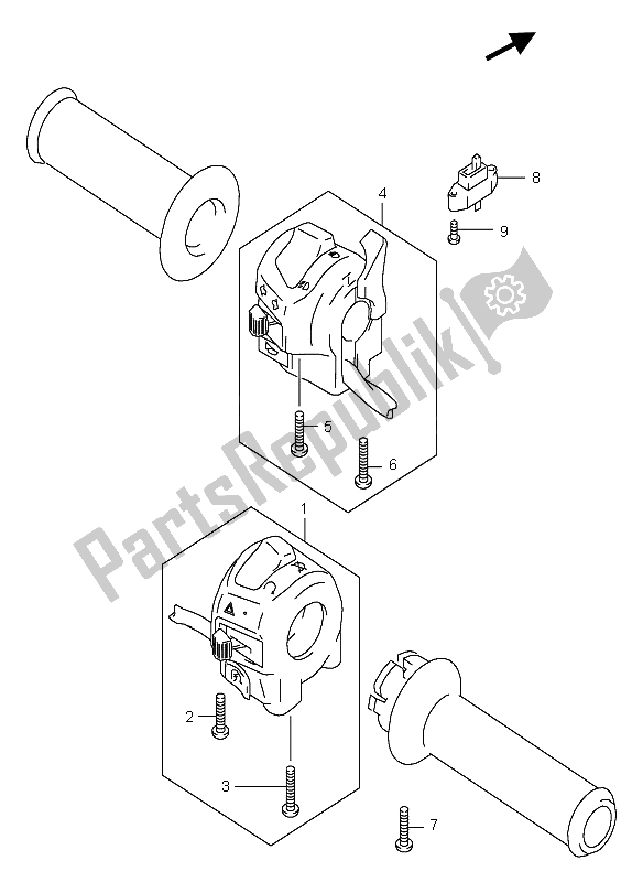 Tutte le parti per il Interruttore Maniglia del Suzuki GSX 600F 2005