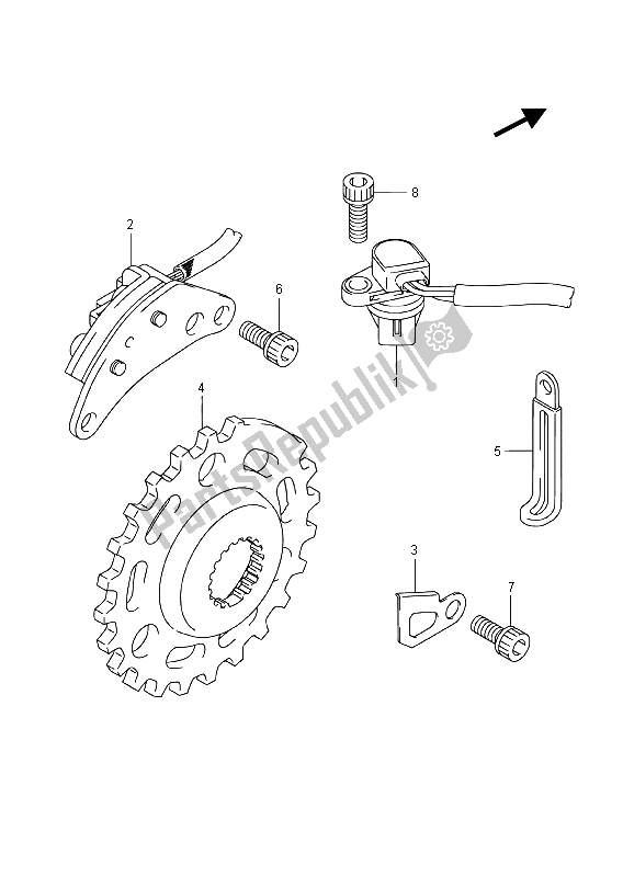 All parts for the Signal Generator of the Suzuki GSX R 1000A 2015