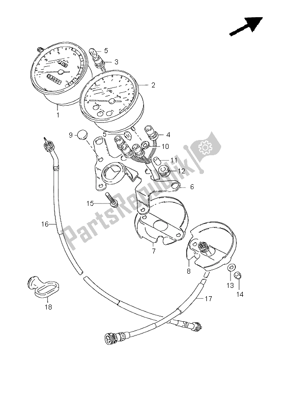 Tutte le parti per il Tachimetro E Contagiri del Suzuki GN 125E 1998