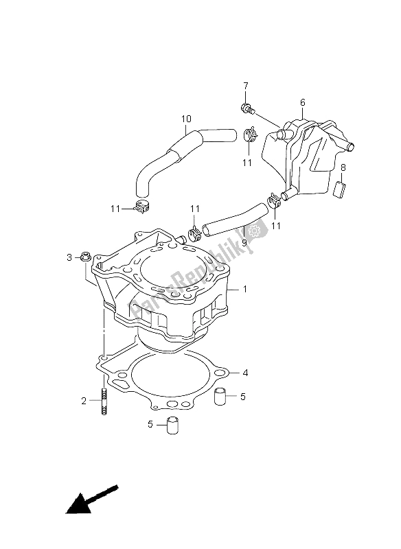 Tutte le parti per il Cilindro del Suzuki DR Z 400 SM 2009