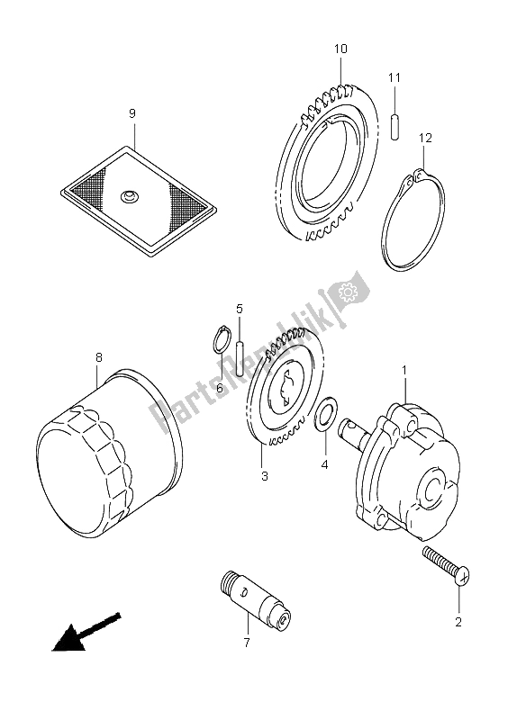 Todas las partes para Bomba De Aceite de Suzuki SV 1000 NS 2005