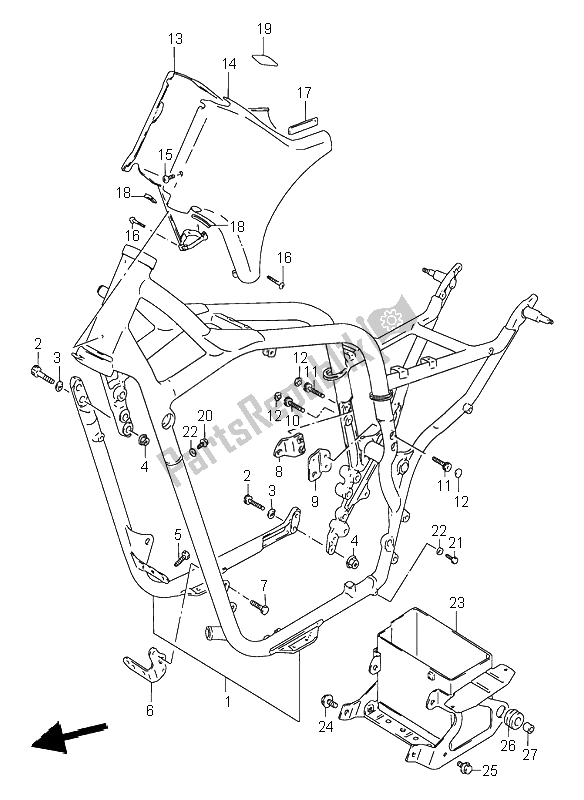 Toutes les pièces pour le Cadre du Suzuki VS 800 Intruder 1997