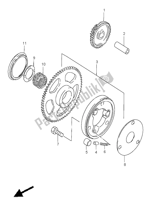 Todas las partes para Embrague De Arranque de Suzuki GN 250E 1998