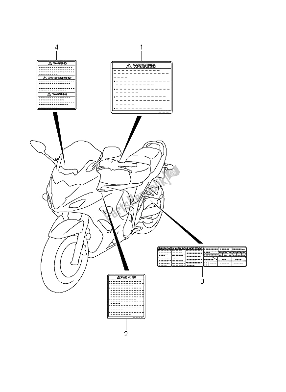 Tutte le parti per il Etichetta (e24) del Suzuki GSX 1250 FA 2011