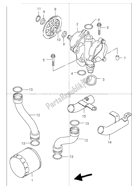 Todas las partes para Bomba De Aceite de Suzuki GSF 1200 NS Bandit 2001