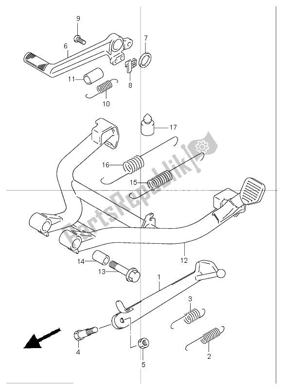 Todas as partes de Ficar do Suzuki GSF 1200 Nszsz Bandit 2005