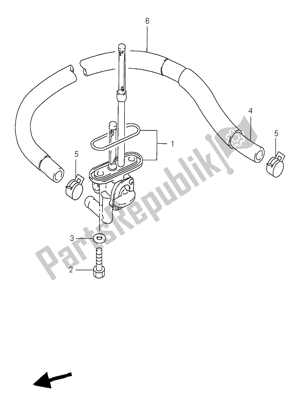 All parts for the Fuel Cock of the Suzuki VS 600 Intruder 1995