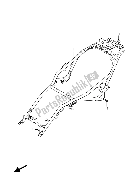 All parts for the Seat Rail of the Suzuki AN 650Z Burgman Executive 2015