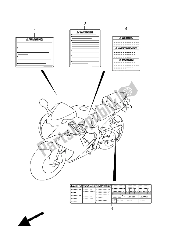Wszystkie części do Etykieta (gsx-r600ue E21) Suzuki GSX R 600 2011