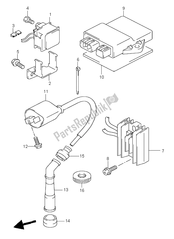 All parts for the Electrical of the Suzuki DR Z 400S 2002