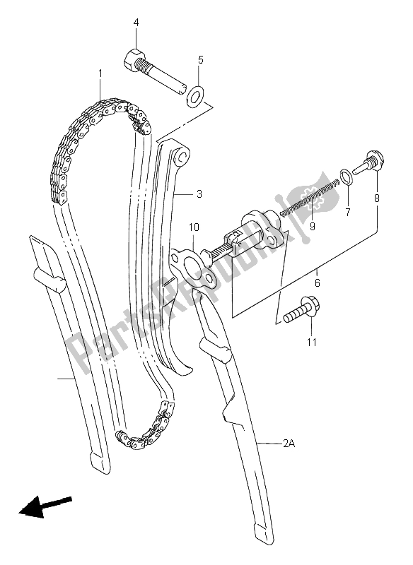 Toutes les pièces pour le Chaîne De Came du Suzuki DR 350 SE 1999