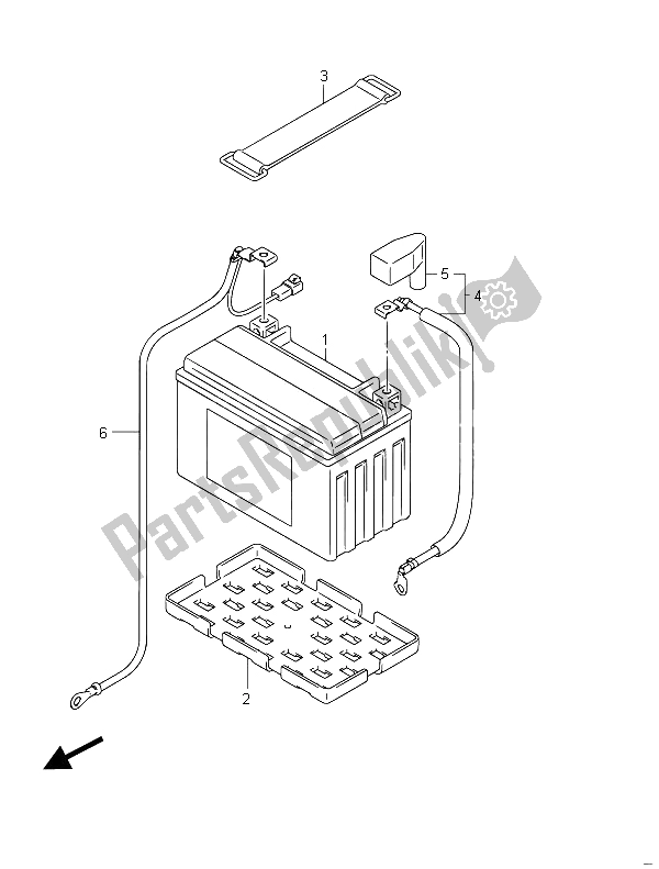 All parts for the Battery (gsf650) of the Suzuki GSF 650 Sasa Bandit 2011