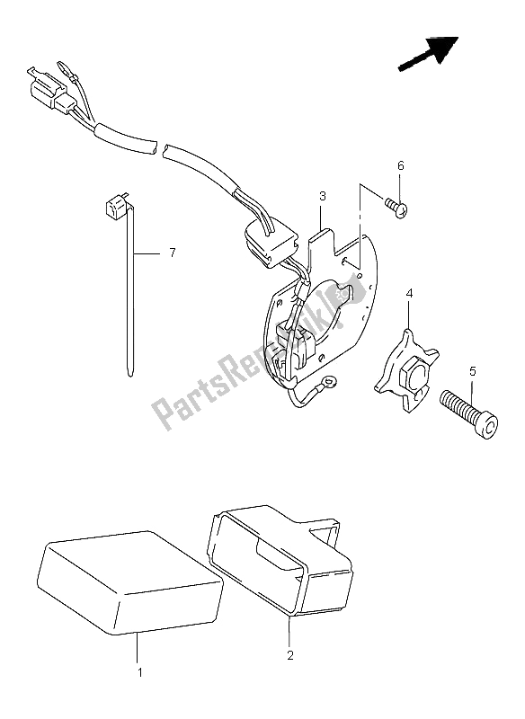 All parts for the Signal Generator of the Suzuki GSF 1200 Nssa Bandit 1997