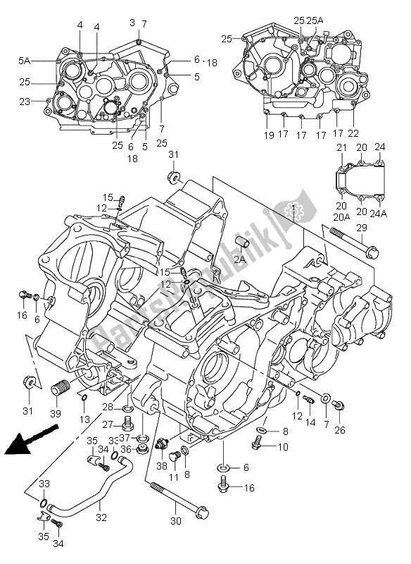 Todas las partes para Caja Del Cigüeñal de Suzuki VL 800 Volusia 2001