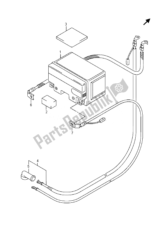 All parts for the Battery (an400 E19) of the Suzuki Burgman AN 400 AZA 2014