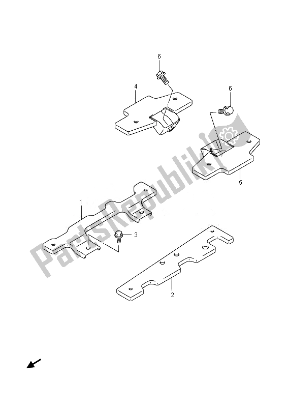 All parts for the Footboard Bracket of the Suzuki AN 650Z Burgman Executive 2014