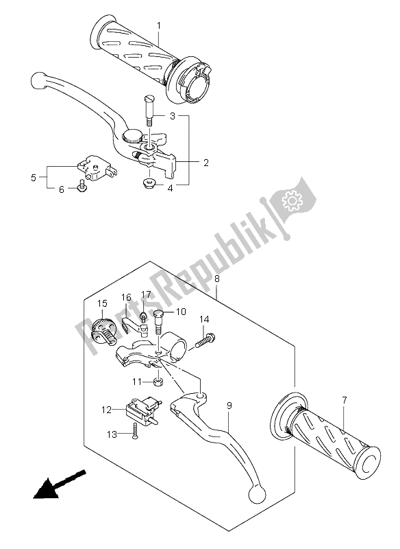 Wszystkie części do D? Wignia Klamki Suzuki GSX R 1000 2003