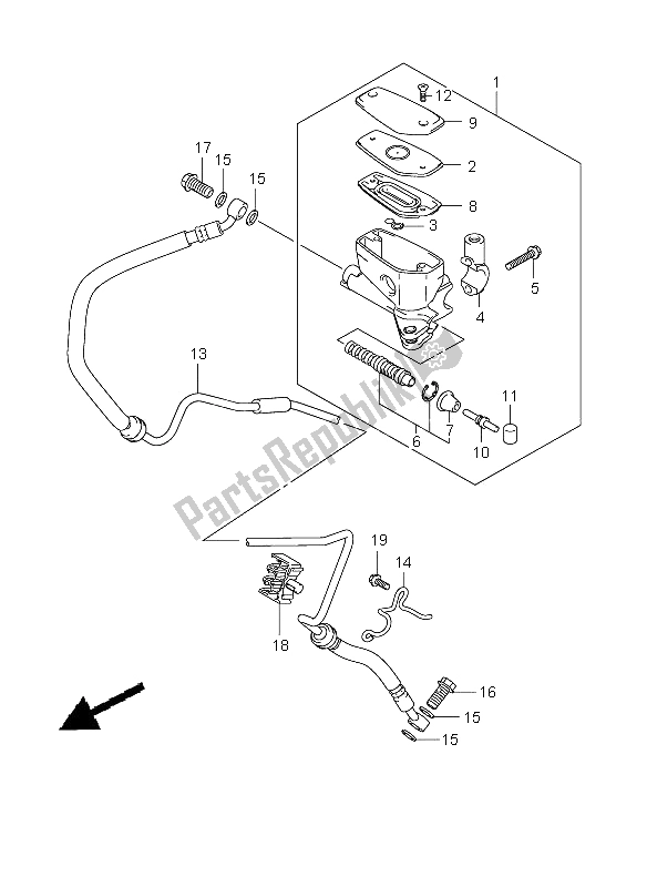 All parts for the Clutch Hose of the Suzuki GSX 1300 BKA B King 2009