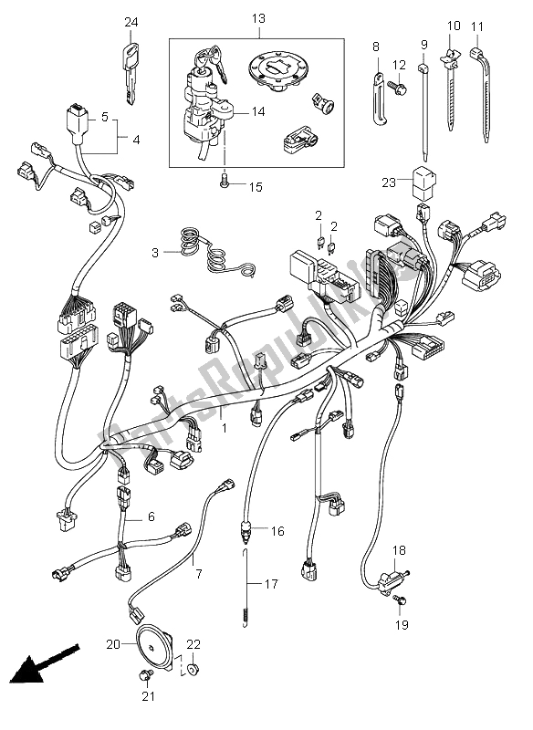 All parts for the Wiring Harness of the Suzuki DL 1000 V Strom 2004