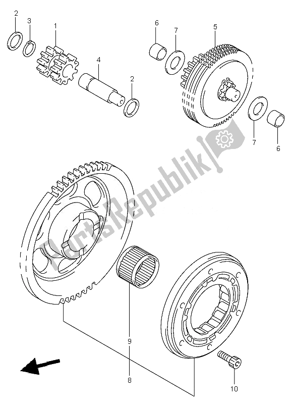 Tutte le parti per il Frizione Di Avviamento del Suzuki LT Z 400 Quadsport 2007