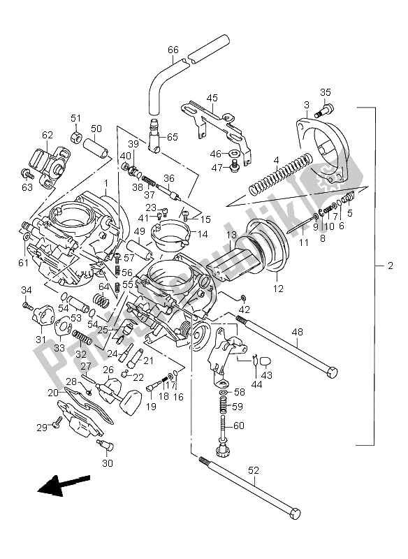 Todas las partes para Carburador de Suzuki VL 1500 Intruder LC 2004