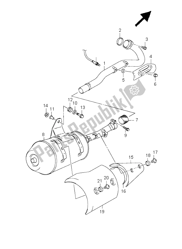 Toutes les pièces pour le Silencieux du Suzuki RV 125 Vanvan 2003