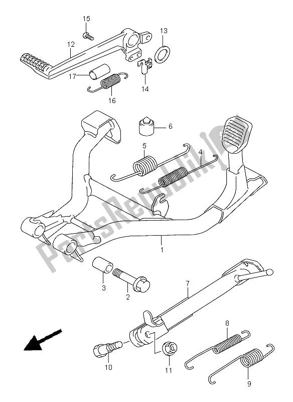 Todas as partes de Ficar do Suzuki GSF 650 Nsnasa Bandit 2006