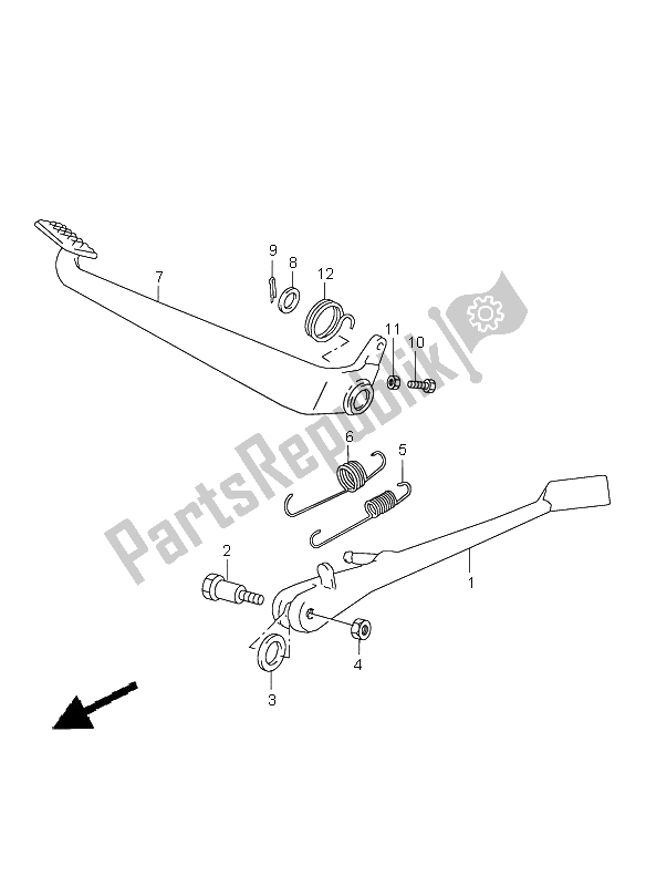 All parts for the Stand of the Suzuki VZ 800 Marauder 2000