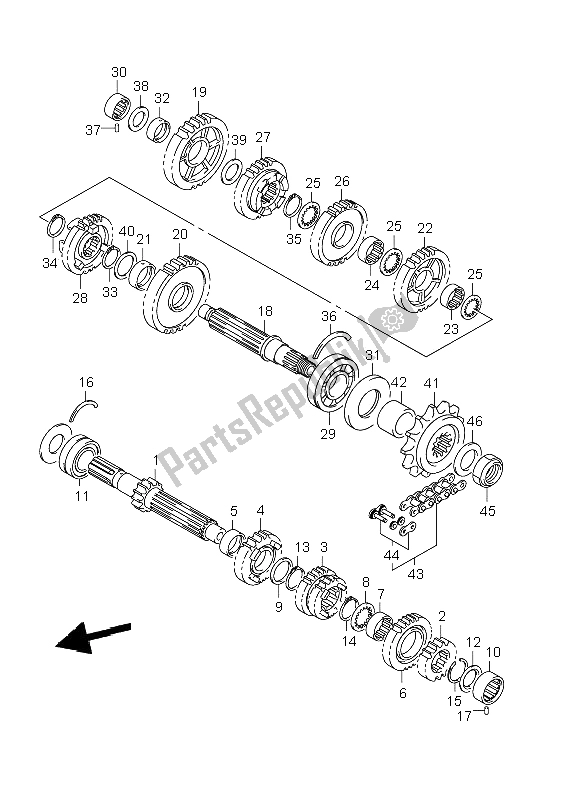 Alle onderdelen voor de Overdragen van de Suzuki GSX R 1000 2002