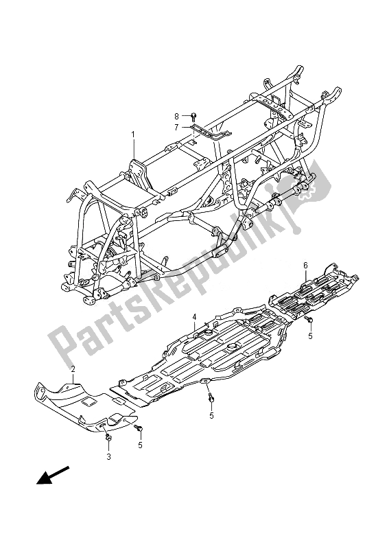 Todas las partes para Marco de Suzuki LT A 750 XZ Kingquad AXI 4X4 2014