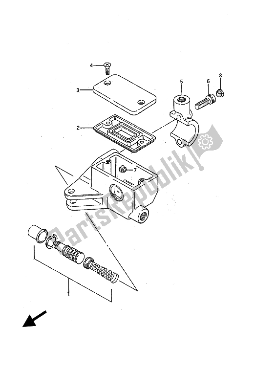 Wszystkie części do Przedni Cylinder G?ówny Suzuki LS 650P Savage 1994