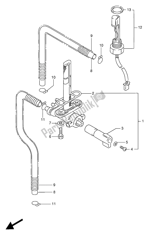 Toutes les pièces pour le Robinet De Carburant du Suzuki GSX R 1100W 1994