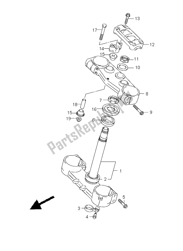 Tutte le parti per il Gambo Dello Sterzo del Suzuki RM Z 450 2009