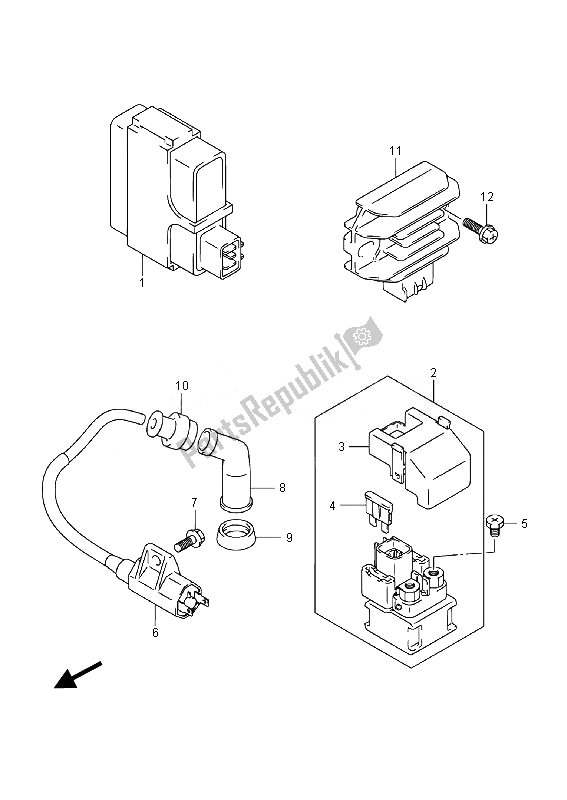 All parts for the Electrical of the Suzuki LT F 250 Ozark 2014