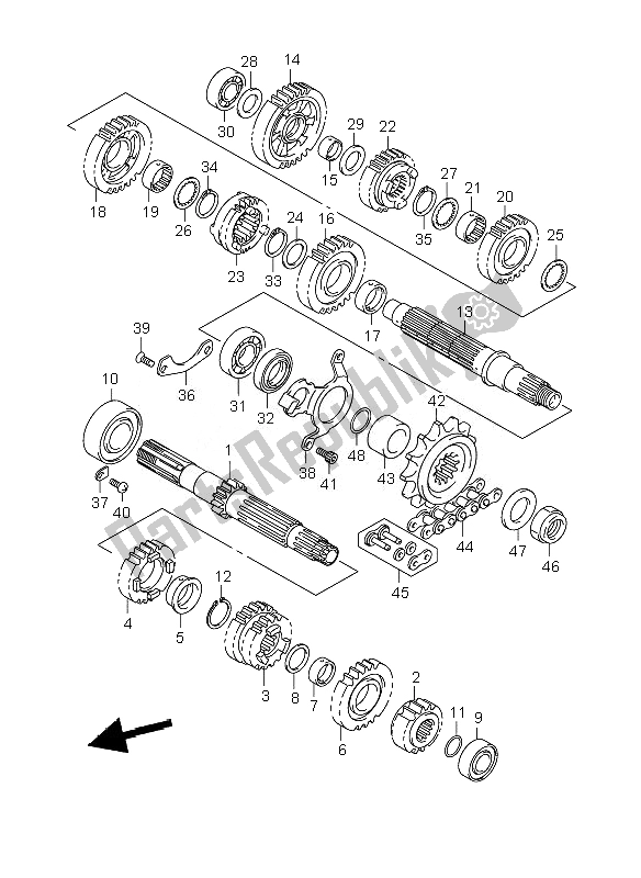 Tutte le parti per il Trasmissione del Suzuki DL 1000 V Strom 2010