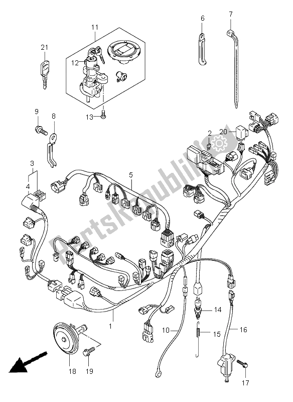 Toutes les pièces pour le Faisceau De Câblage du Suzuki GSX R 1000 2003