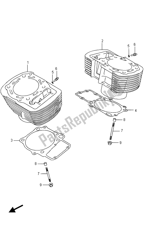 Todas las partes para Cilindro de Suzuki VZR 1800 BZ M Intruder 2015