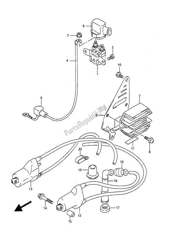 Tutte le parti per il Elettrico del Suzuki GSF 400 Bandit 1992