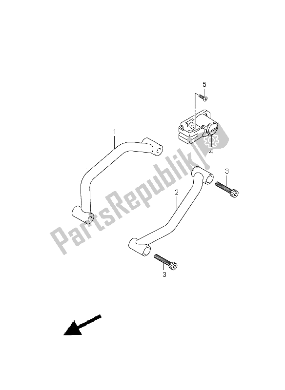 All parts for the Grip of the Suzuki DR 125 SM 2009