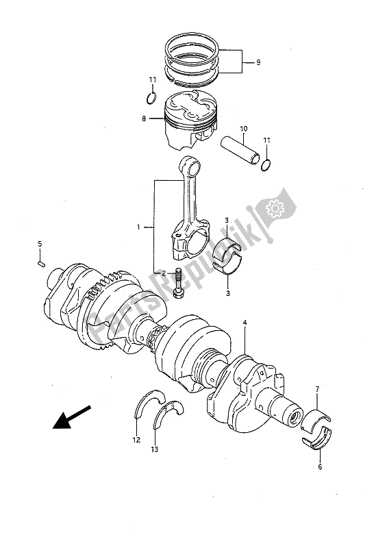 Wszystkie części do Wa? Korbowy Suzuki GSX R 750 1991