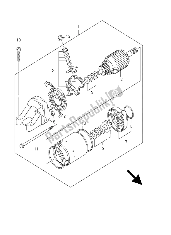 Todas las partes para Motor De Arranque de Suzuki GSX 1400 2005