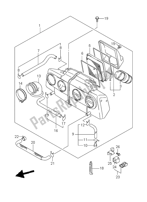 Toutes les pièces pour le Purificateur D'air du Suzuki GSF 650 Nsnasa Bandit 2008