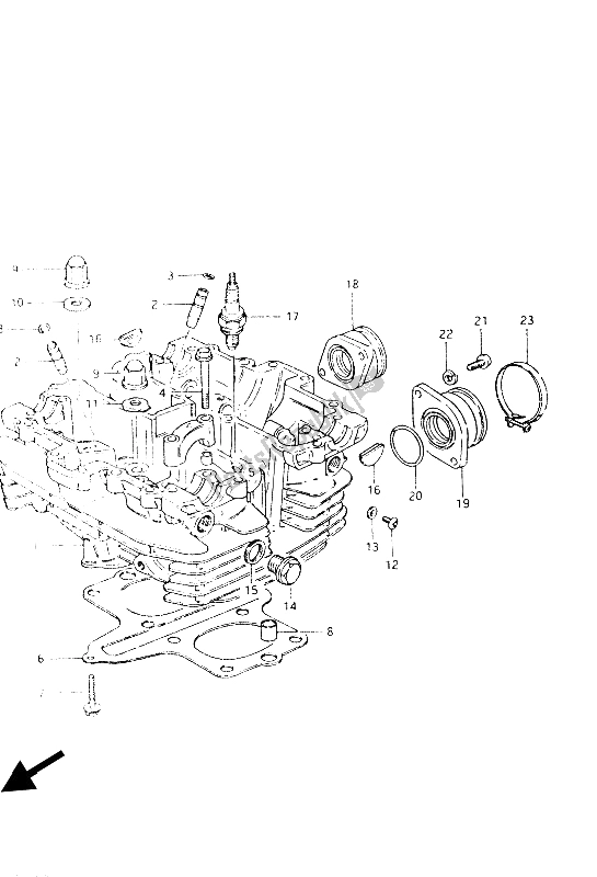 Wszystkie części do G? Owica Cylindra Suzuki GSX 400 ES 1985