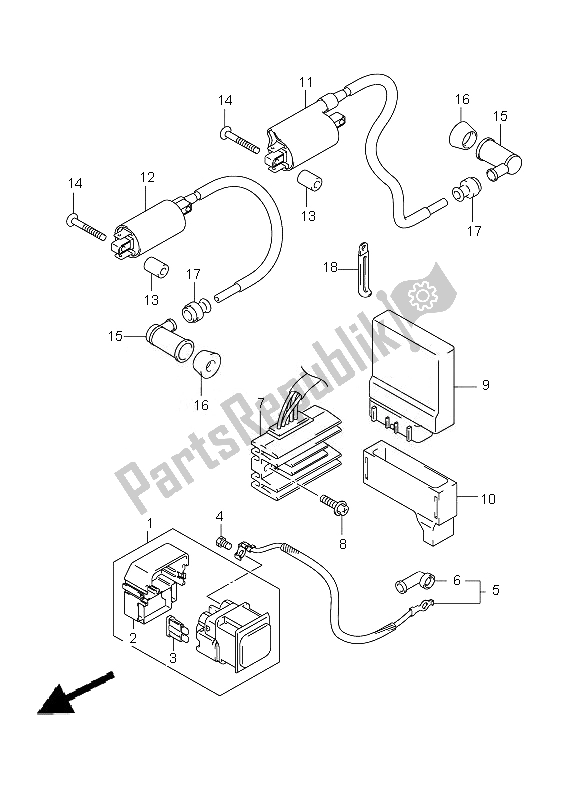 Tutte le parti per il Elettrico del Suzuki VL 125 Intruder 2007