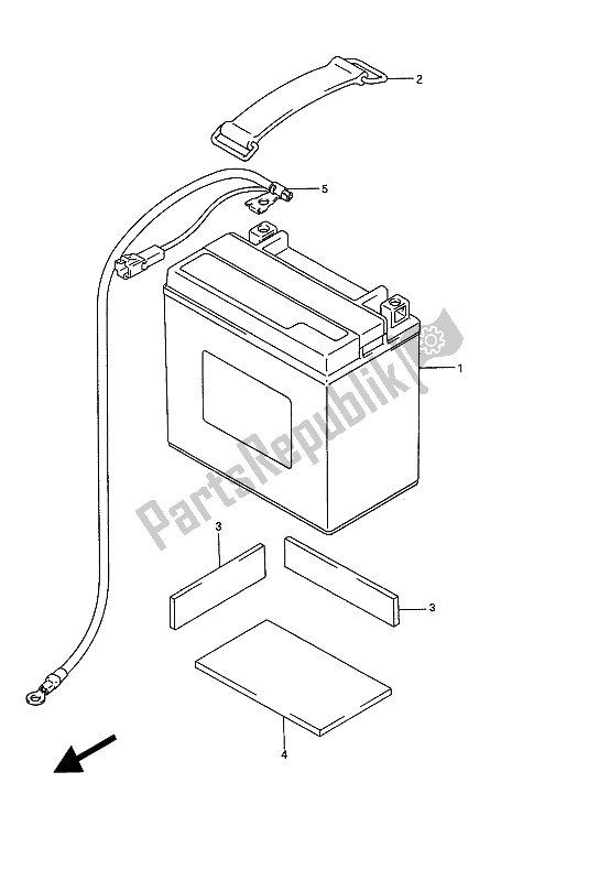 Alle onderdelen voor de Accu van de Suzuki GSX 1100G 1993