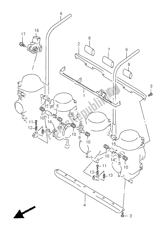 Todas las partes para Ajuste Del Carburador de Suzuki GSF 1200 Nssa Bandit 1998