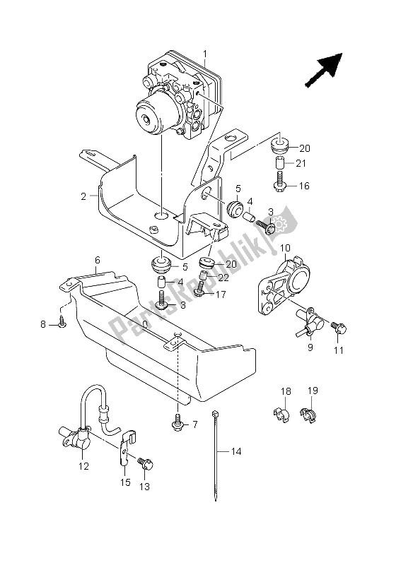 All parts for the Hydraulic Unit (gsx650fa-fua) of the Suzuki GSX 650 FA 2009