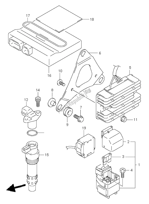 All parts for the Electrical of the Suzuki GSX 1300R Hayabusa 2002